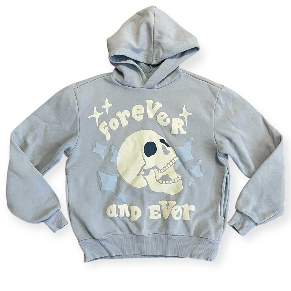 PAC Sun Forever Puff Hoodie In Steel Blue Men’s Small casual pullover sweatshirt - Picture 2 of 6